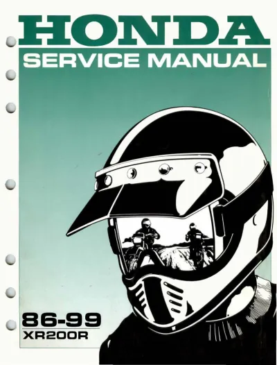 Preview: 1986–1999 Honda XR200R Factory Service Manual (P/N 61KT011)