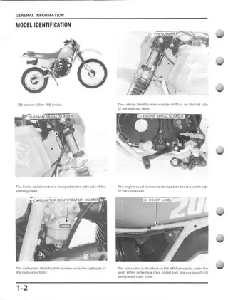 Comprehensive Honda Motorcycle Service Manual (1986 Model) Preview image 4