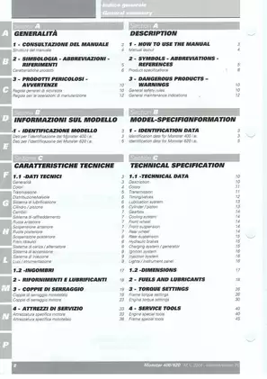 Ducati Monster 400 & 620 Workshop Manual (2004 Edition) Preview image 3