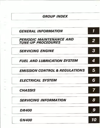 1980 Suzuki SP 400 service manual Preview image 4