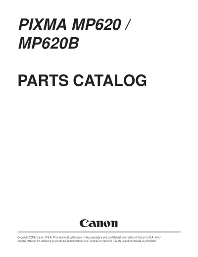 Preview: Canon Pixma MP620 / MP620B Service & Repair Manual