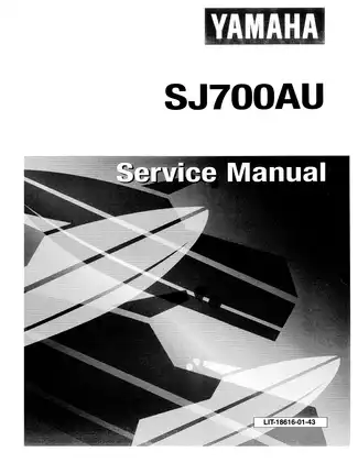 1996-2006 Yamaha Superjet SJ700, SJ700AU service manual Preview image 1