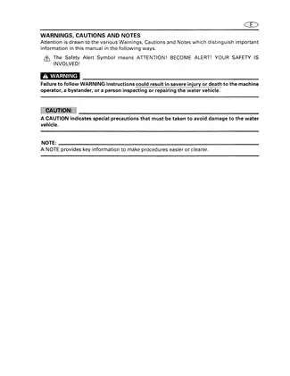 1996-2006 Yamaha Superjet SJ700, SJ700AU service manual Preview image 3