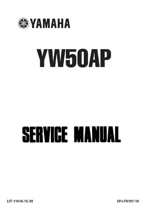 Yamaha YW50AP Scooter Service Manual (2001 Edition)