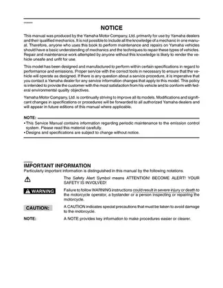 Yamaha XVZ13TFL/XVZ13TFLC Service Manual - Comprehensive Guide for Maintenance and Repairs Preview image 3