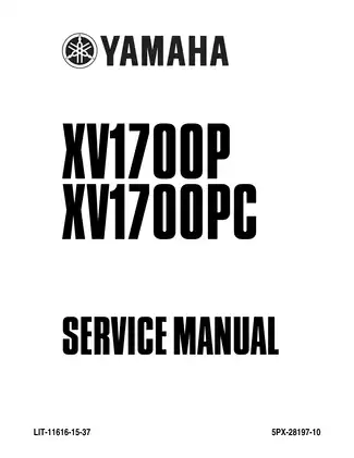 Yamaha XV1700P/XV1700PC Service Manual (2001 Edition) - Comprehensive Guide for Mechanics