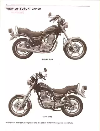 Suzuki GN400 Supplementary Service Manual - Expert Guidance for Maintenance & Repairs Preview image 3