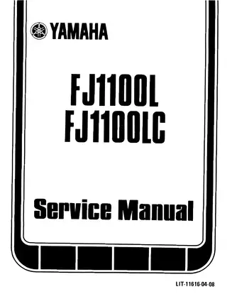 1984-1989 Yamaha FJ 1100L, FJ1100LC service manual Preview image 1