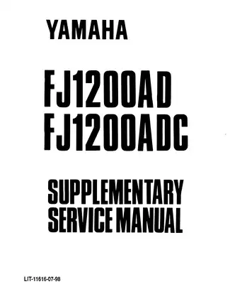 1991-1996 Yamaha FJ1200 service manual Preview image 2