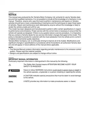 2006-2009 Yamaha FZ1-N(V), FZ1-S(V) service manual Preview image 3