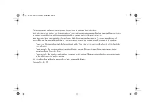 Mercedes-Benz CLK-Class Cabriolet Operator’s Manual (CLK 320, CLK 430, CLK 55 AMG) Preview image 3