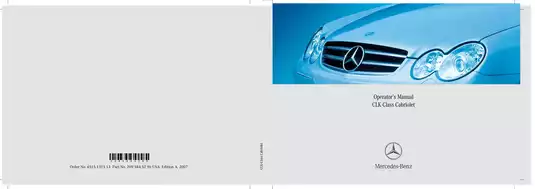 2007 Mercedes-Benz CLK550 Cabriolet owners manual Preview image 1