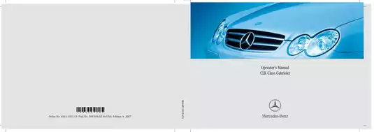 Mercedes-Benz CLK-Class Cabriolet Operator’s Manual (2007) - Comprehensive Digital Guide
