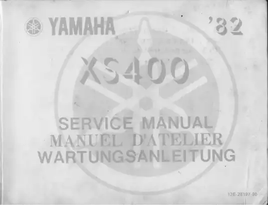 PDF available: 1982 Yamaha XS400 manual Preview image 1