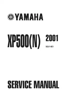 2001-2007 Yamaha XP500 TMAX service manual Preview image 1