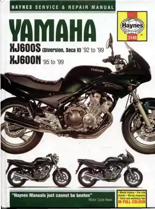 Yamaha XJ600S & XJ600N Service and Repair Manual (1992-1999) Preview image 1