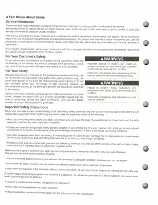2004-2012 Honda CRF80F, CRF100F service manual Preview image 2
