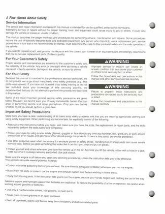 Honda CRF80F and CRF100F Service Manual (2004-2012) - Comprehensive Repair Guide Preview image 2