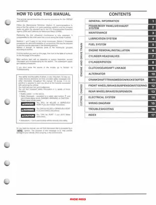 Honda CRF80F and CRF100F Service Manual (2004-2012) - Comprehensive Repair Guide Preview image 3