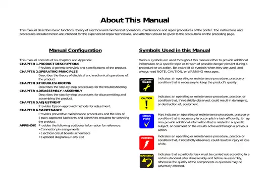 Epson Stylus Pro 4800, 4400 large format printer service manual Preview image 4