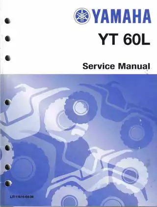1984-1985 Yamaha Tri-Zinger, YT60L ATV service manual Preview image 1