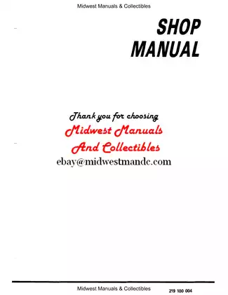 Bombardier SEA-DOO Watercraft Shop Manual - Models 5804, 5811, 5850 Preview image 2