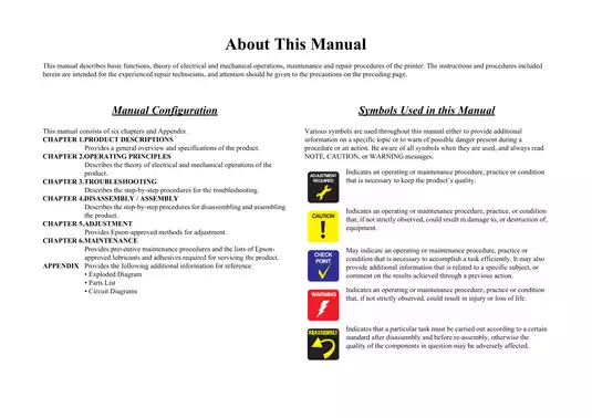 EPSON Stylus CX7300/CX7400/DX7400/CX8300/CX8400 Digital Service Manual Preview image 4