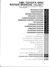 1991 Toyota MR2 Service & Repair Manual (P/N RM179U1, RM179U2) – preview page 2
