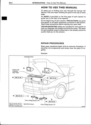 1991-1999 Toyota MR2, MKII service manual Preview image 4