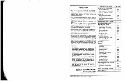 1989-2004 Suzuki Swift 1300 GTI service manual Preview image 2
