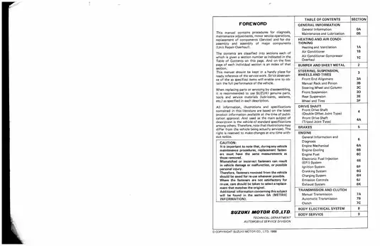 Suzuki Motor Service Manual: Comprehensive Guide for 1988 Models Preview image 2