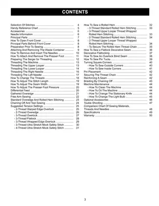 Euro Pro 101-854H serger sewing machine instruction manual Preview image 4