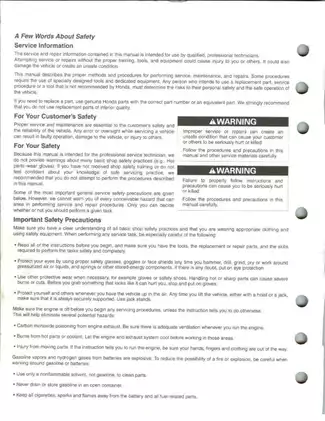 Honda TRX420 Rancher Service Manual (2007-2008) | Comprehensive Guide for Technicians Preview image 2
