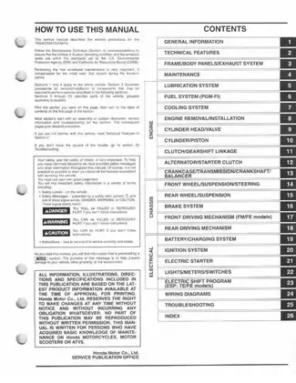 2007-2008 Honda TRX 420 FE, TRX 420 FM, TRX 420 TE, TRX 420 TM ATV service manual Preview image 3