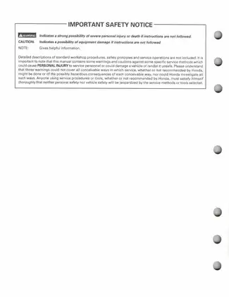 Honda TRX450S/FM & TRX450ES/FE Service Manual - Expert Maintenance Guide Preview image 2