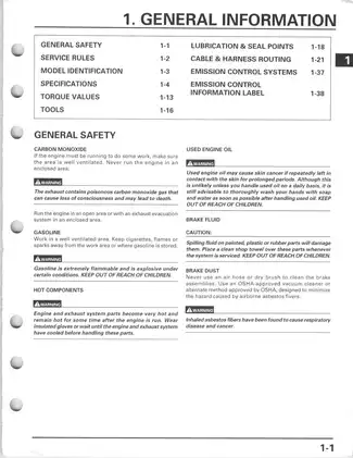 Honda TRX450S/FM & TRX450ES/FE Service Manual - Expert Maintenance Guide Preview image 5
