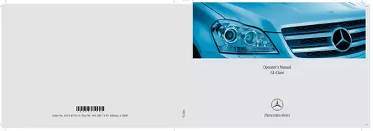 Mercedes-Benz GL-Class Operator's Manual (2008 Edition) - Comprehensive Guide for GL 320 CDI, GL 450, GL 550