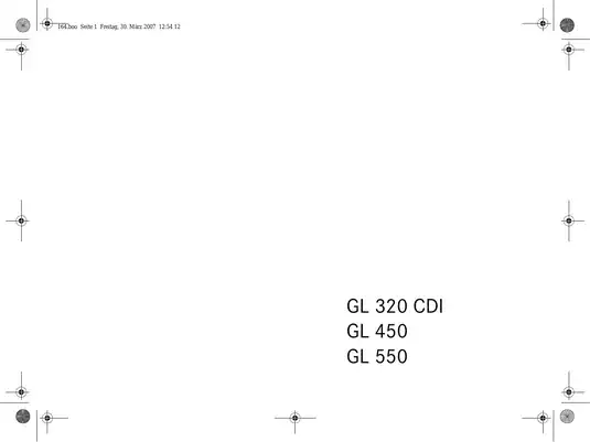 Mercedes-Benz GL-Class Operator's Manual (2008 Edition) - Comprehensive Guide for GL 320 CDI, GL 450, GL 550 Preview image 2