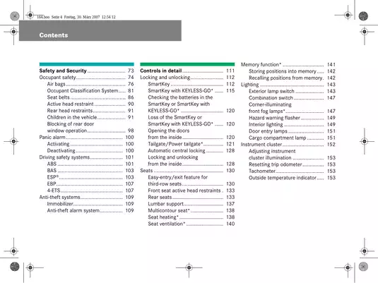 Mercedes-Benz GL-Class Operator's Manual (2008 Edition) - Comprehensive Guide for GL 320 CDI, GL 450, GL 550 Preview image 5