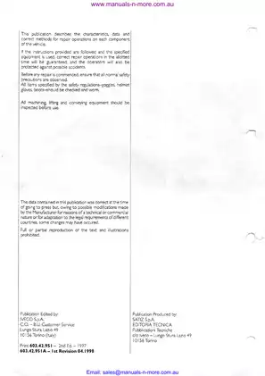 IVECO Daily Workshop Manual for TURBODAILY 4x4 - Comprehensive Repair Guide Preview image 3