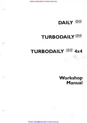 IVECO Daily Workshop Manual for TURBODAILY 4x4 - Comprehensive Repair Guide Preview image 4