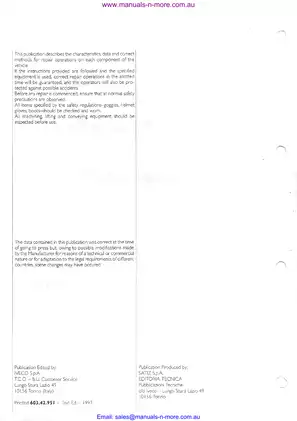IVECO Daily Workshop Manual for TURBODAILY 4x4 - Comprehensive Repair Guide Preview image 5