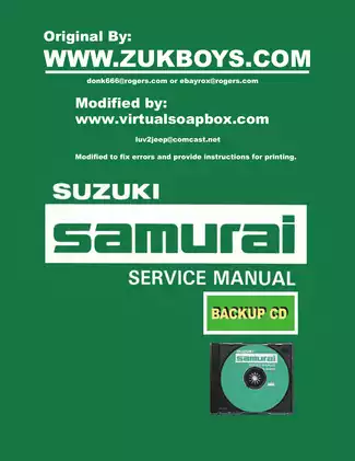 Suzuki Vehicle Service Manual for Comprehensive Maintenance and Repair