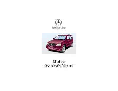 Preview: Mercedes-Benz M-Class ML 320, ML 430, ML 55 AMG Operator's Manual (P/N C4256-90954)