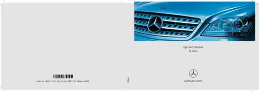 Mercedes-Benz M-Class Operator's Manual - Comprehensive Vehicle Guide (Edition A 2008)