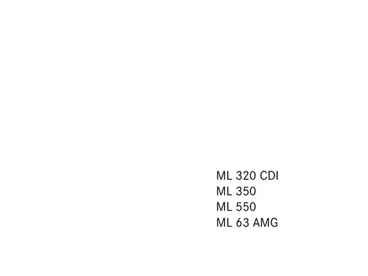 Mercedes-Benz M-Class Operator's Manual - Comprehensive Vehicle Guide (Edition A 2008) Preview image 2