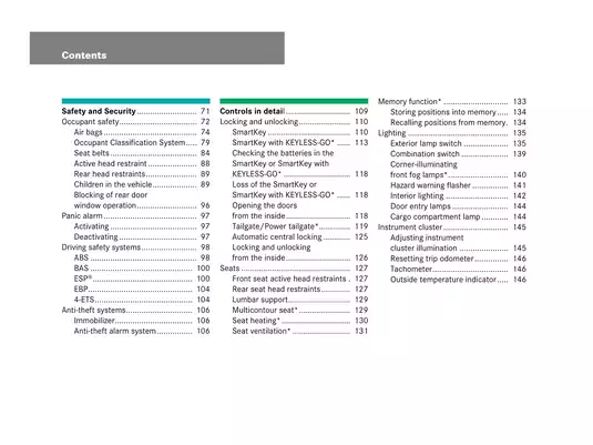 2008 Mercedes-Benz M-Class, ML320 CDI owne´s manual Preview image 5