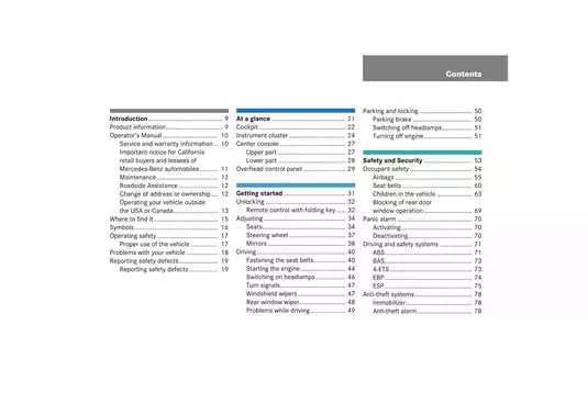 2003 Mercedes-Benz M-Class ML320, ML350, ML500, ML 55 AMG owners manual Preview image 3