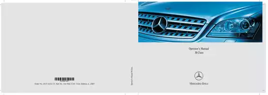 Mercedes-Benz M-Class ML Operator’s Manual (2007 Edition)
