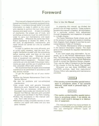 1989-1994 Kawasaki KDX200 service manual Preview image 3